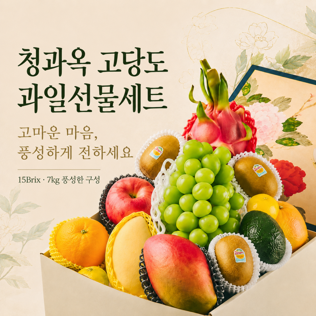 명절 과일 선물, 양이 부족해 보이진 않을까 고민이신가요? 청과옥 고당도 과일선물세트 7kg 최저가와 특징 제품 이미지