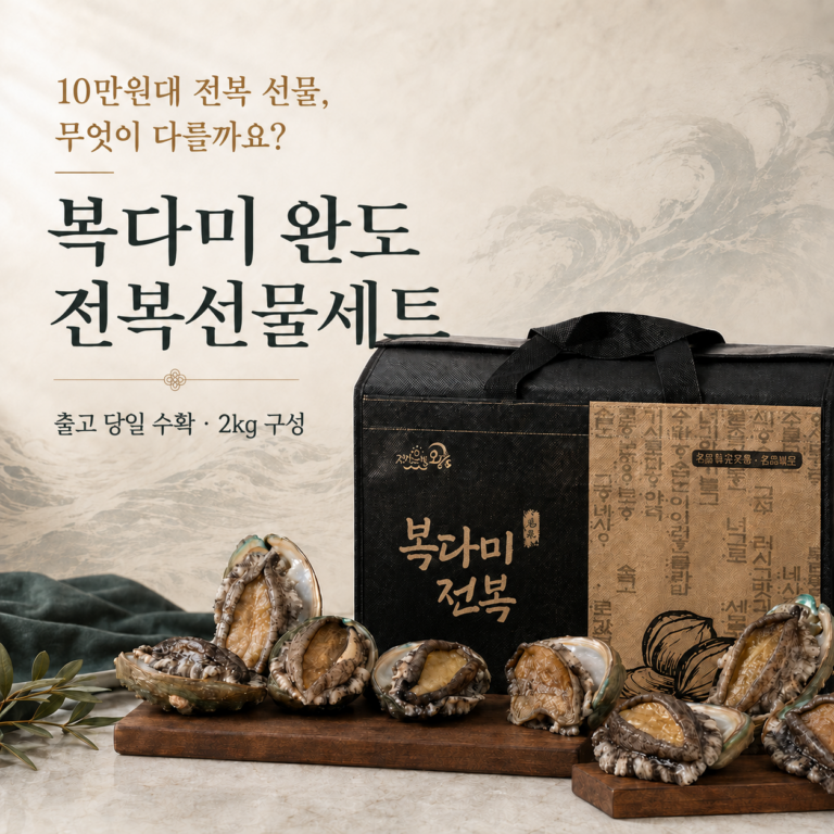 10만원대 전복 선물, 이 정도면 살 만할까요? 복다미 완도 전복선물세트 2kg 최저가와 특징